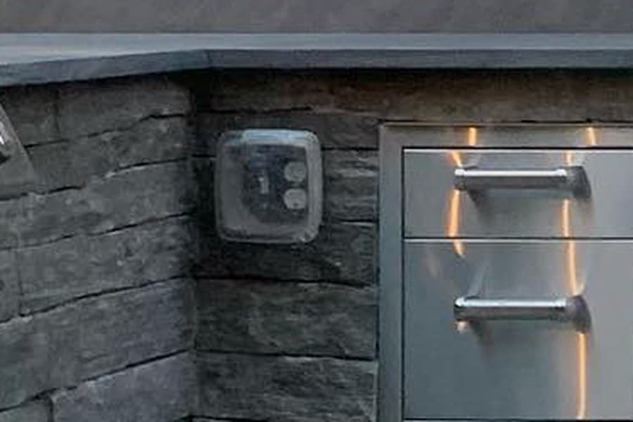 Stacked stone veneer close-up